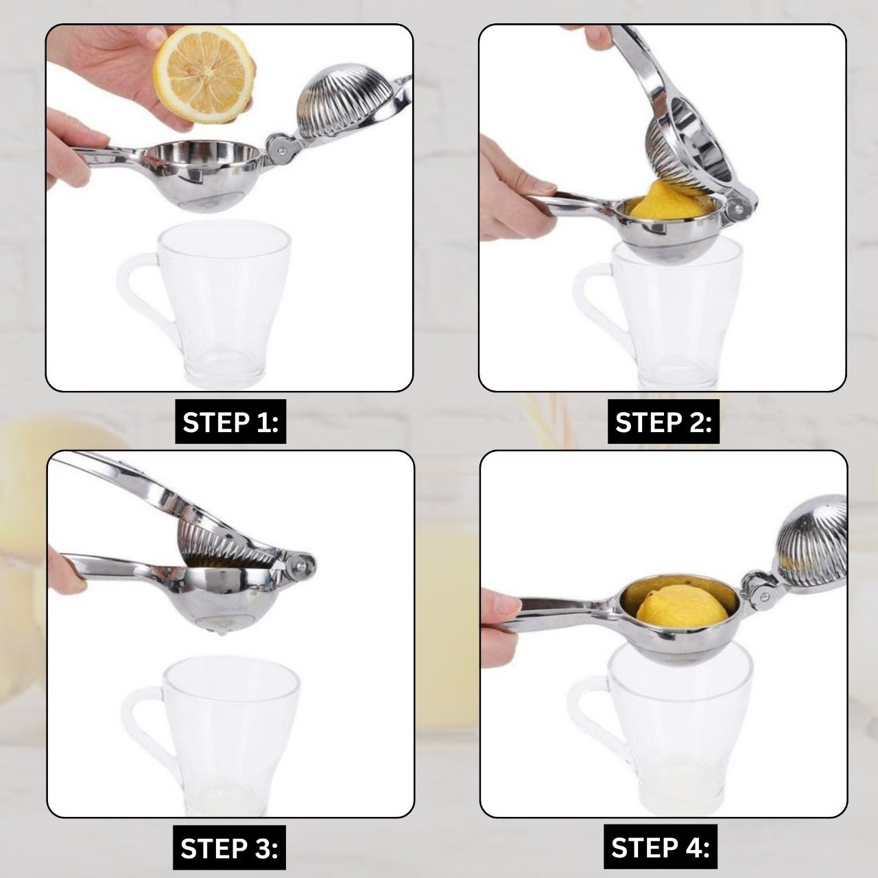 Stainless Steel Extra Large Lemon Squeezer | Heavy Duty Lemon Juicer Hand Press - Youlander